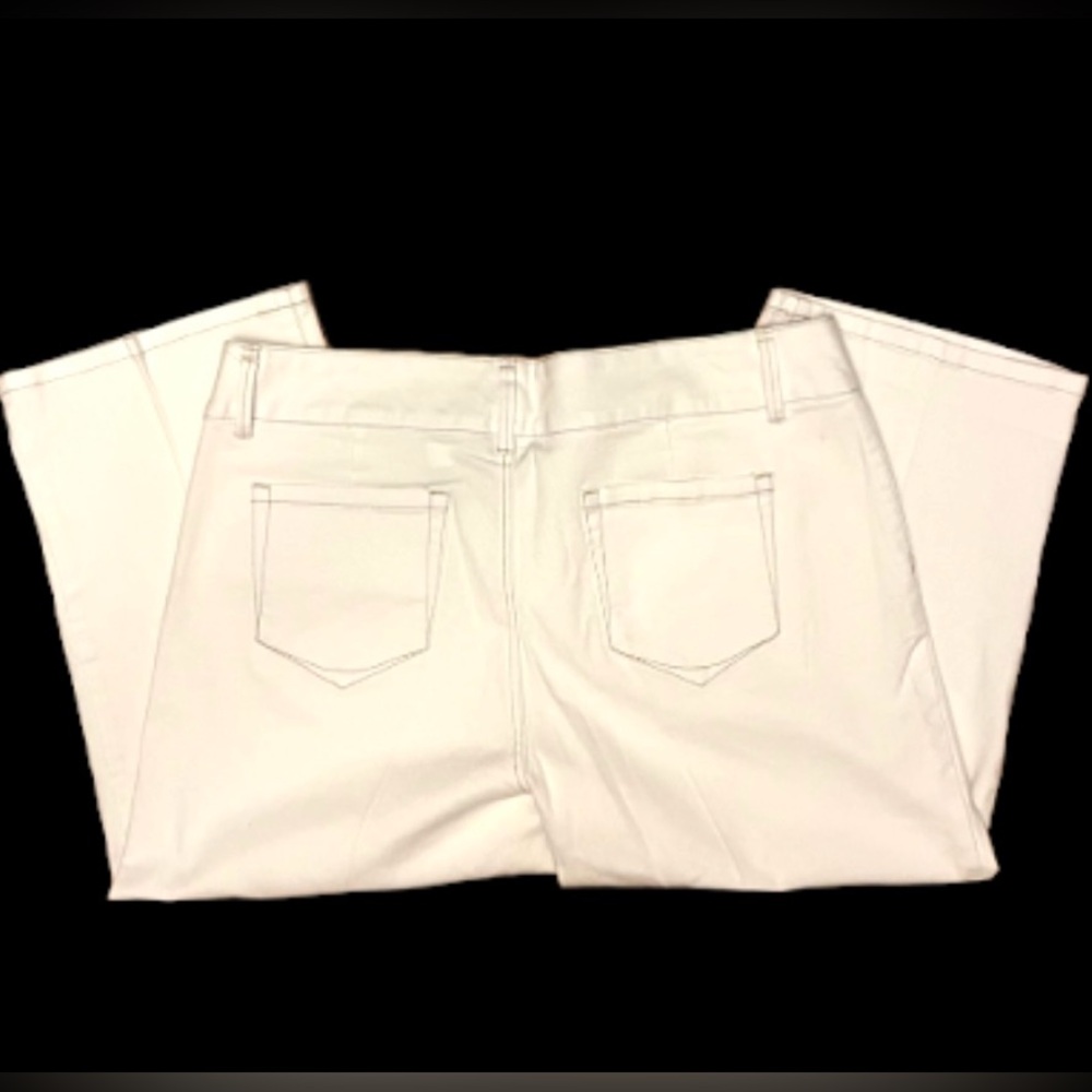 Axcess Stretch Relaxed Fit Cropped Denim Jeans Cotton White Size 16 - Picture 9 of 11